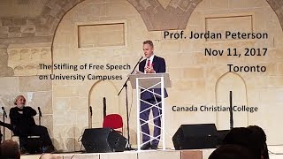 Professor Jordan Peterson Toronto Stifling of free speech November 11, 2017 (entire talk)