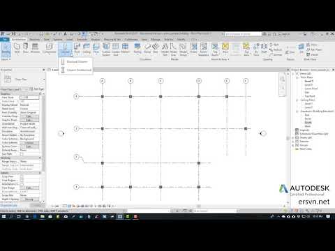 Hướng dẫn sử dụng Revit Architecture 2019 | Bài 23: Bố trí cột trong Revit