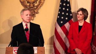 Signing ceremony welcoming ROTC to Harvard