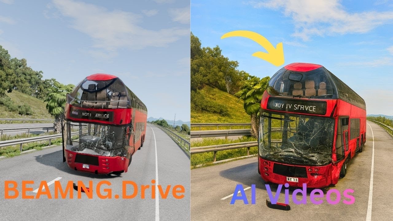 Видео BeamNG.Drive против AI #2✨