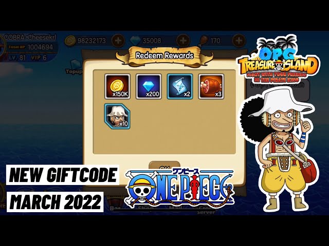 ❣️ Very hot! New giftcode to - OPG: Treasure Island Mobile