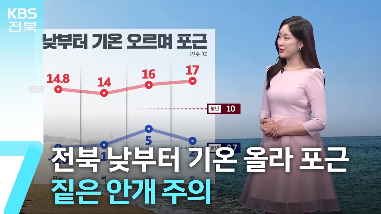 [날씨] 전북 낮부터 기온 올라 포근…짙은 안개 주의 / KBS  2026.02.25.