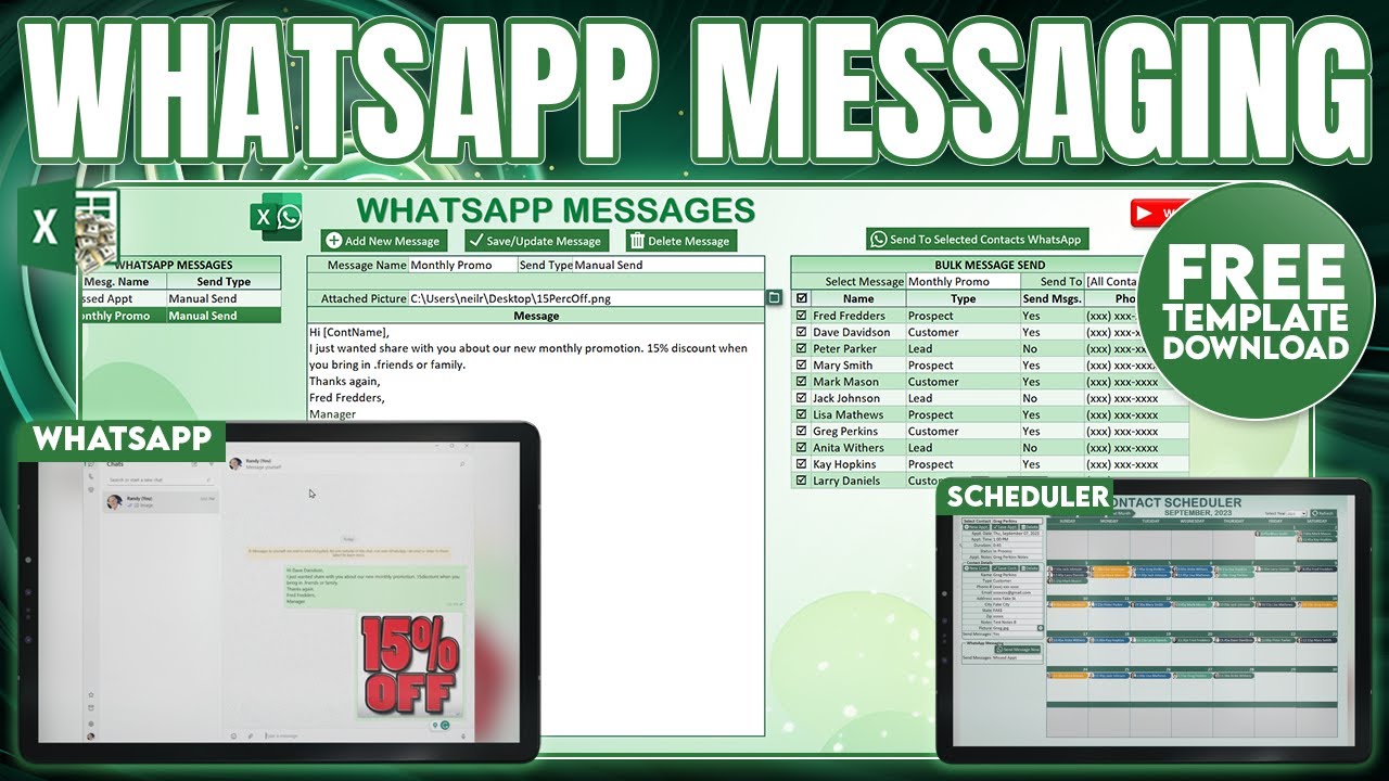 How To Send Bulk WhatsApp Messages Pictures From Excel Coded From