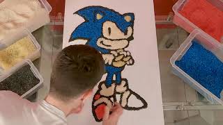 Creating Sonic In Rice - Time-lapse