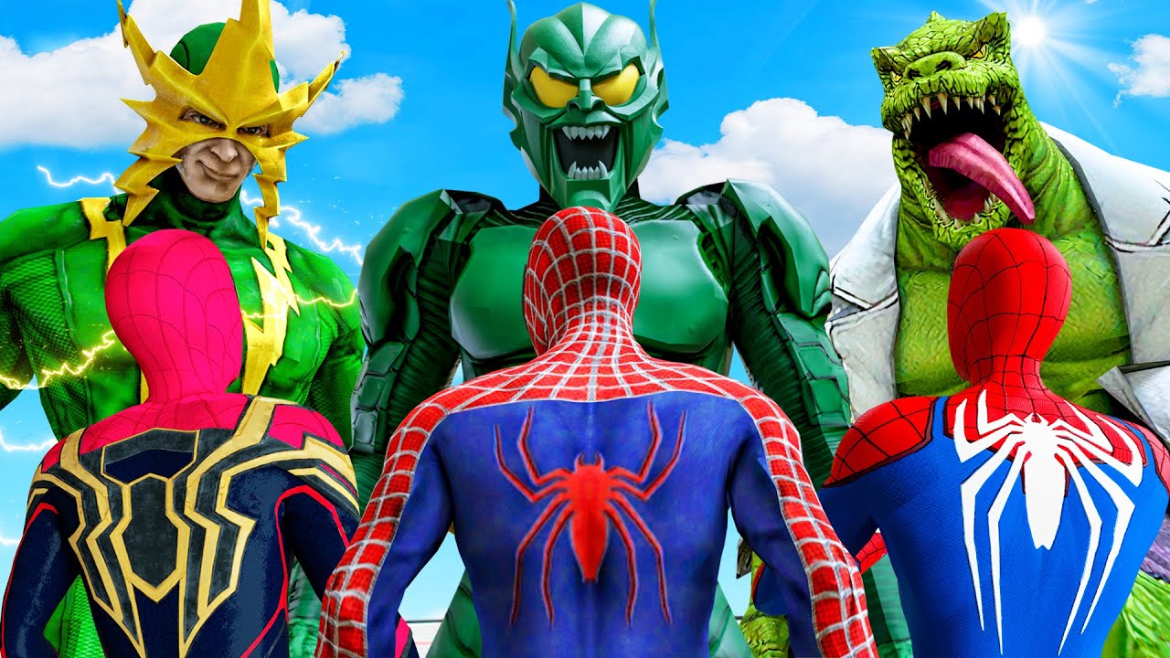 Суперэпическая битва | Все Человеки-пауки против Зловещей Шестёрки: Зелёный Гоблин, Док Осьминог,...