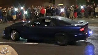 Camaro SS doing Donuts in the Rain at the Sideshow