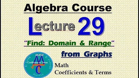 Algebra Course Lecture - 29 "Domain & Range from Graph"