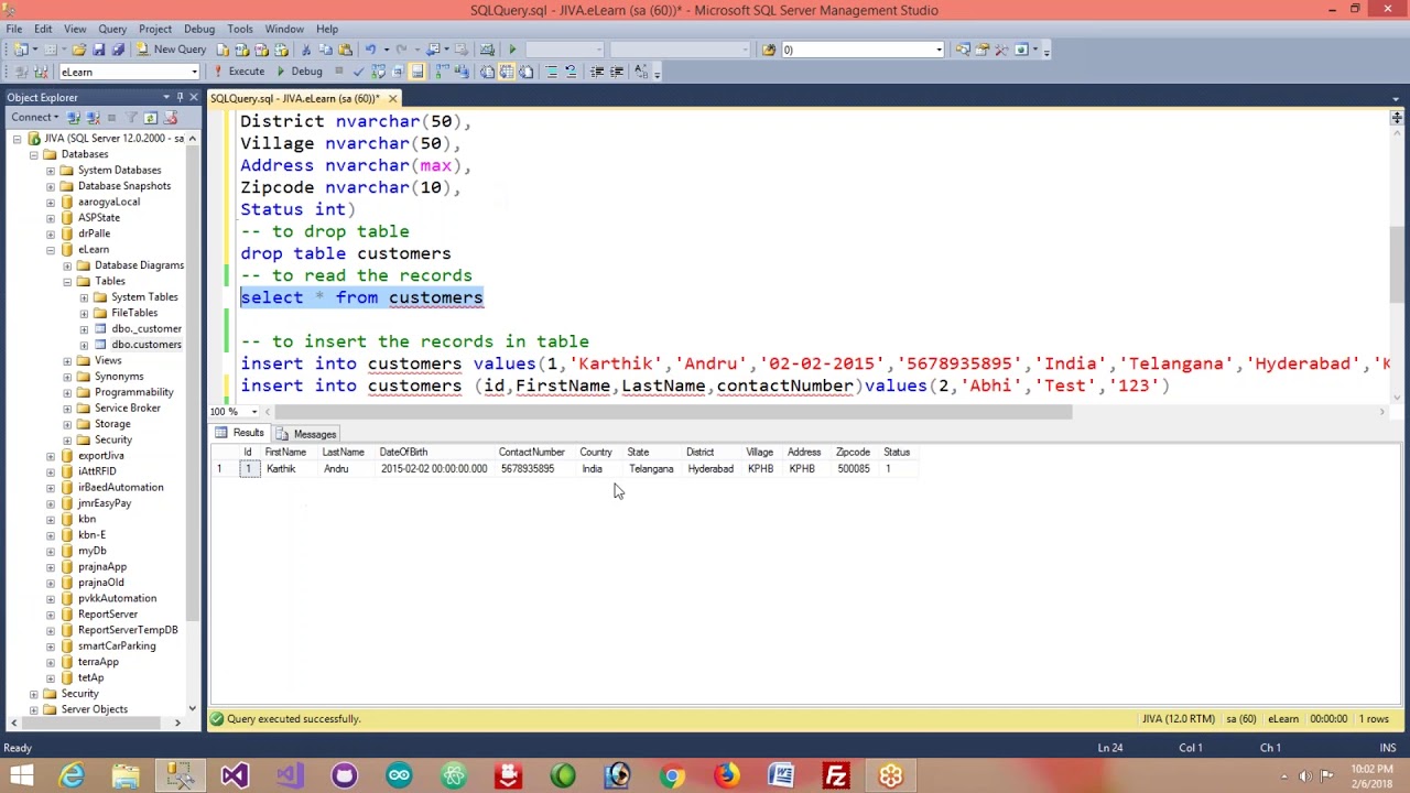 Day 3 - Primary Key - Identity Column - Not Null Column - YouTube