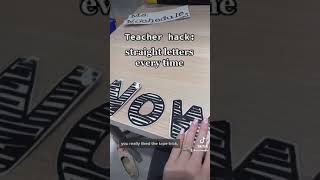 Teacher bulletin board hack! Say goodbye to crooked letters!!