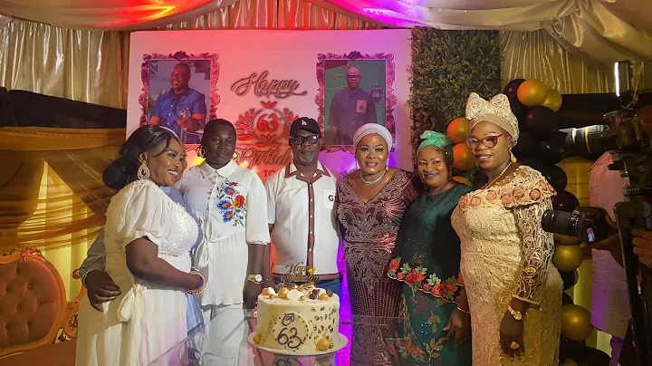 MEET YINKA QUADRI BEAUTIFUL WIFE AND CHILDREN AT HIS SURPRISE 63RD BIRTHDAY PARTY