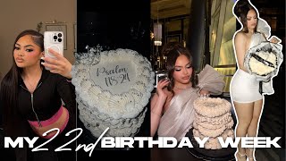BIRTHDAY WEEK VLOG| Turning 22 in NYC + Birthday Glow Up, Nails, Hair & Custom Dress