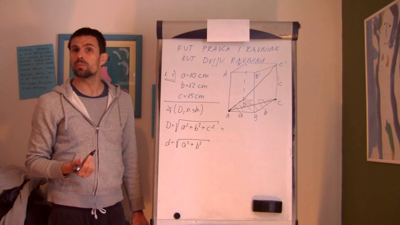 Kut pravca i ravnine. Kut dviju ravnina 02