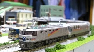 【Nゲージ走行動画】KATOEF510-500カシオペア色牽引E26系カシオペア自宅レイアウト走行シーン