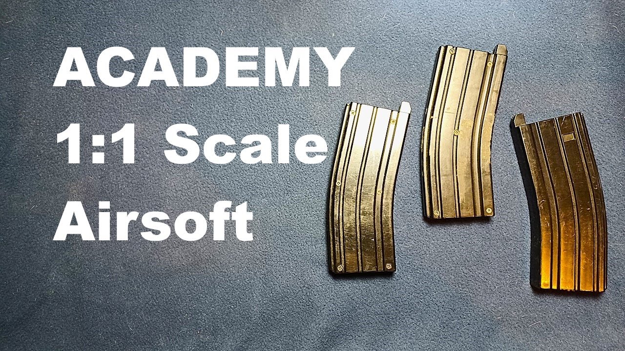 ACADEMY 1:1 Scale Plastic Airsoft 6 mm Pellet M16 Magazines