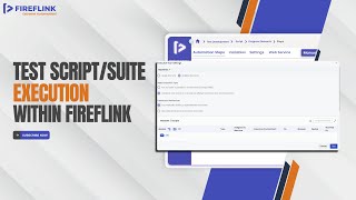 How to run automation test scripts, and test suites within FireFlink.