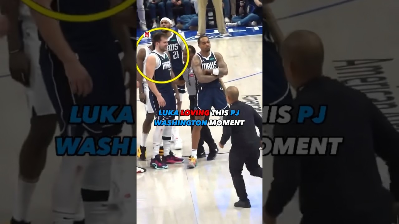 PJ Washington standing on business and Luka loves to see it 😆 