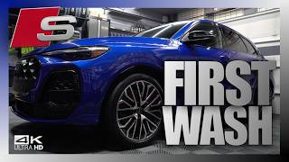 FIRST WASH | Using Only 4 Products to Wash my New 2025 Audi SQ5 in Ultra Blue