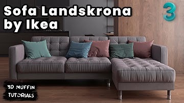3ds max modeling tutorial | Sofa Landskrona | corona renderer | 3ds max modeling