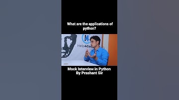 What are the application of python? Prashant Jha. #pythonprogramming #pythonapplication #interview