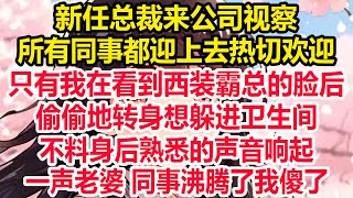 今天新任总裁来公司视察所有同事都迎上去热切欢迎只有我在看到西装霸总的脸后偷偷地转身想躲进卫生间不料身后熟悉的声音响起一声老婆 同事沸腾了我傻了