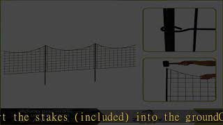 Zippity Outdoor Products WF29001 25 in H No Dig Decorative Metal Pet Easy Install Dog Fence For Yar