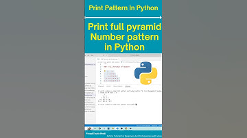 full pyramid pattern in python - 09 | full pyramid number pattern | python pattern programs #shorts