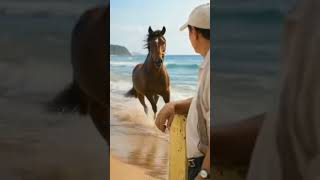 horse running on the beach #short#horse