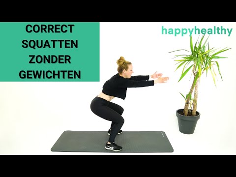 Video: Squats Doen Zonder Gewichten