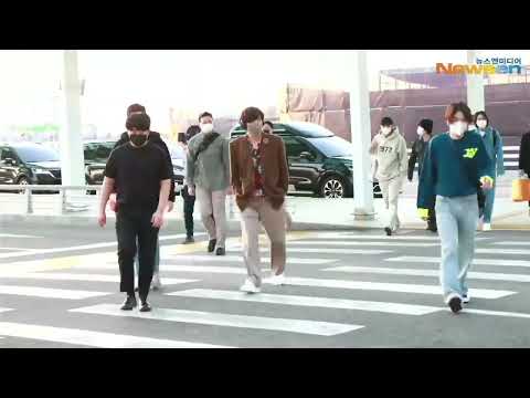 BTS going to LA | BTS spotted at airport | Taehyung spotted at airport | BTS