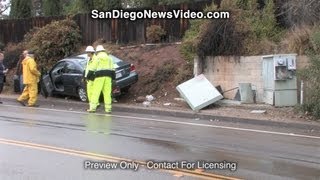 Car Vs Transformer Sparks Fire, El Cajon