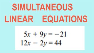 simultaneous linear equations qno 24