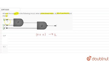 What is the output `Y` in the following circuit, when all the three output `A,B,C` are first `0` and