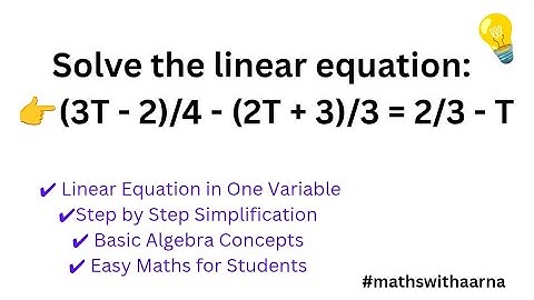 Solve the linear equation: (3t - 2)/4 - (2t + 3)/3 = 2/3 - t