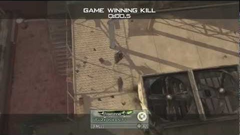 Amazing Throwing Knife Game Winning Kill on Highrise