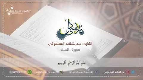 سورة الملك للقارئ عبد الشهيد السينموكي رائع جدا 🌹