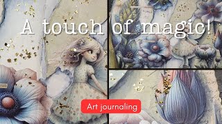 Art journaling with @MaremiSmallArt Botanica book!