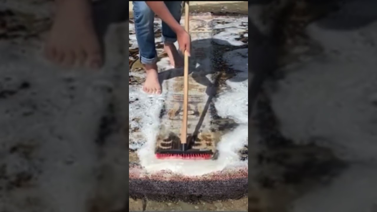 Large round rug wash-ASMR 