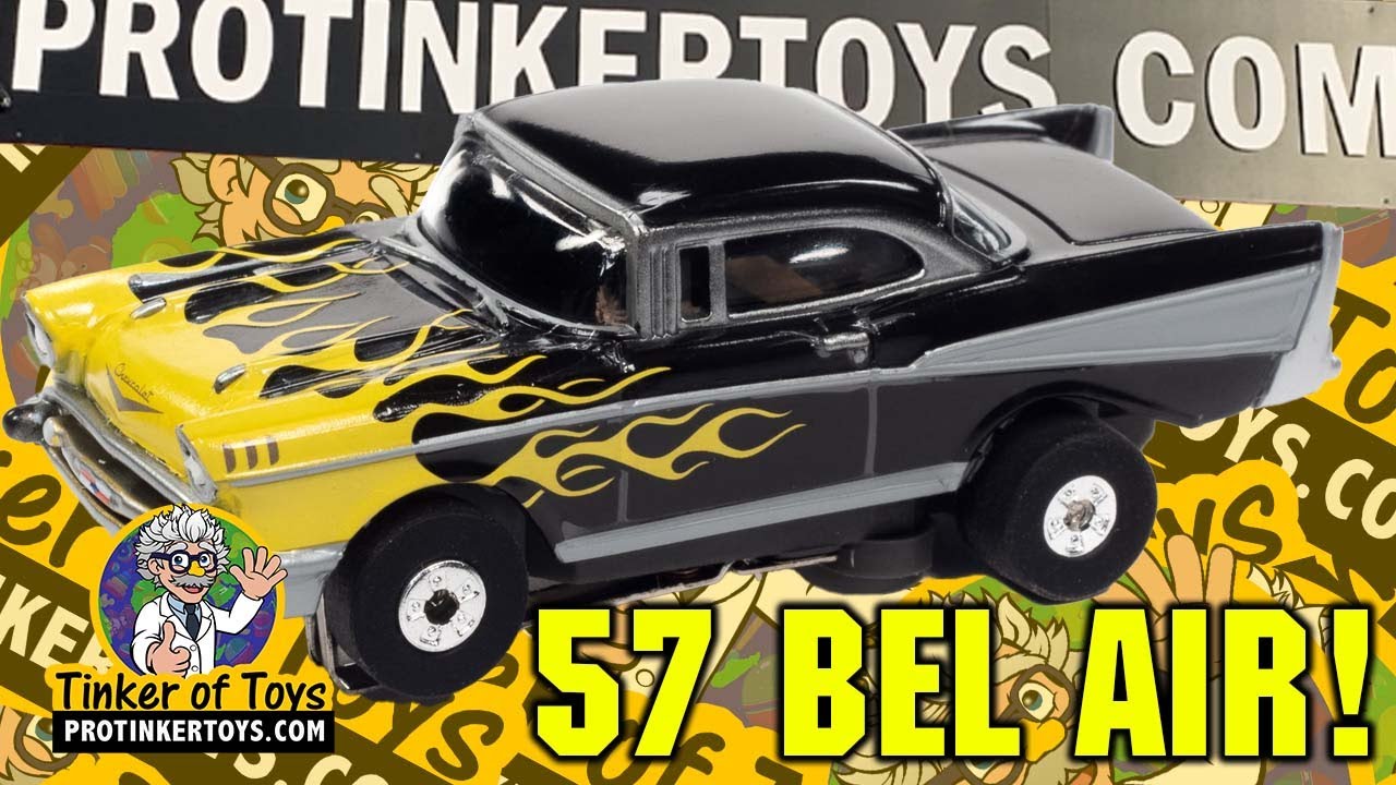 Black & Yellow Flame 1957 Chevrolet Bel Air | CP7818 | Auto World