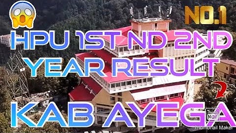 HPU BA 1st and 2nd year result date confirm || hpu ug 1st nd 2nd year result update || #hpuresult