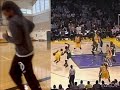 Kobe Bryant &amp; Lincoln Buckets Side by Side Doing Same Move