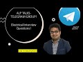 Telegram group for electrical interview questions  electrical engineer must joinalp talks