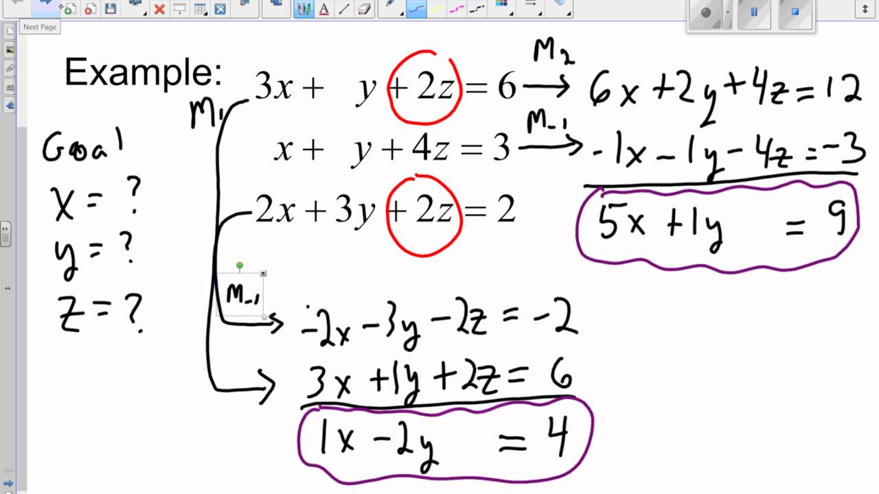 System of Three Equations - YouTube