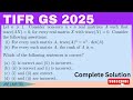 TIFR GS 2025 SOLUTION | LINEAR ALGEBRA TIFR 2025 SOLUTION | COMPLETE SOLUTION |