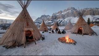How Native Americans Built & Lived In Tipis At -45°C (-49°F) | Human Craft Documentary