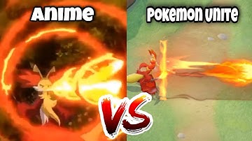 Delphox moves in Anime vs in Pokemon Unite | Delphox full gameplay | Pokemon Unite clips