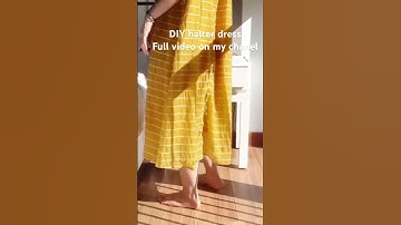 DIY halter dress for Summer & Fall #sharewithht3 #diydress #haltertop