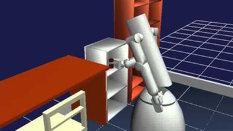 Grasping the object in simulation