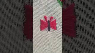 super easy butterfly design for baby frock #handbroidery #embroideryart #embroiderypatterns