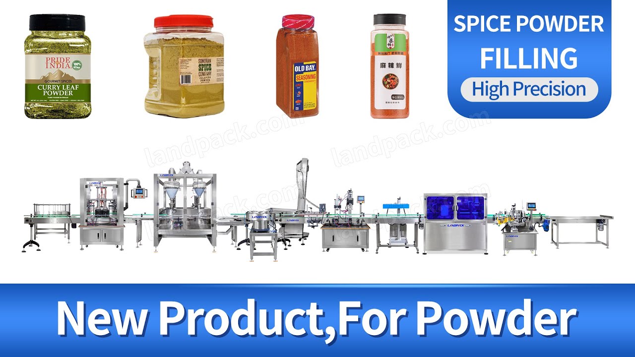 High Precision Double Head Plastic Bottle Spice Powder Jar Filling Line