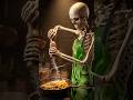 Skeleton Seasoning an Omelette Like a Pro 💀🧂 #shorts